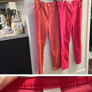 Maurice’s Women's Pink Jeggings Jeans large Long NEW